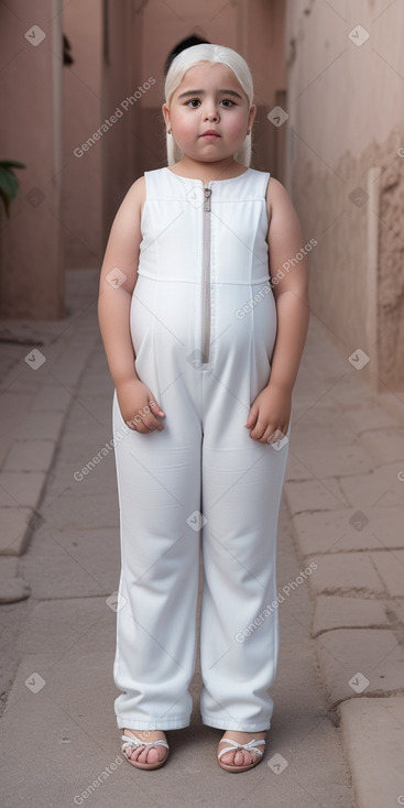 Moroccan child girl with  white hair