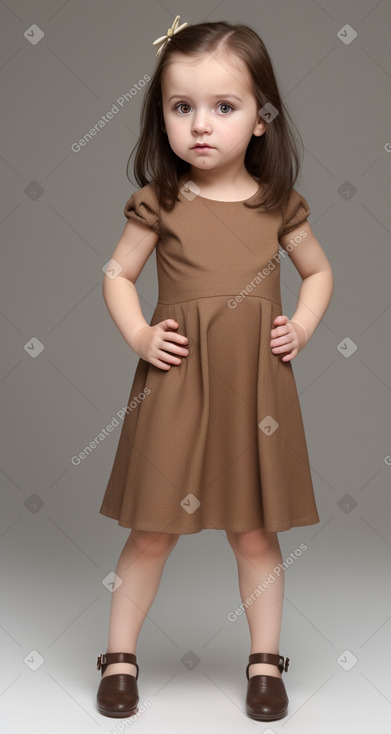 Romanian infant girl with  brown hair