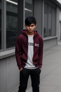 Indonesian teenager boy with  black hair