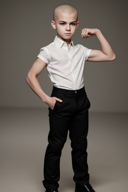 French child boy with  black hair