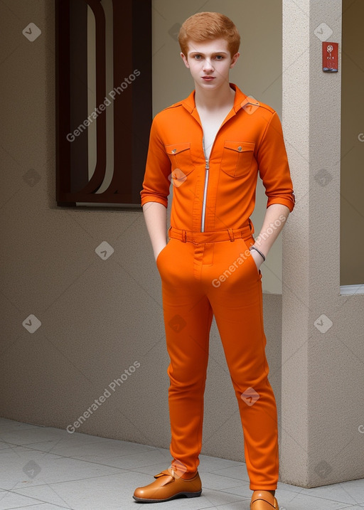 Bahraini teenager boy with  ginger hair