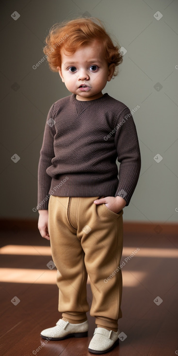 Sri lankan infant boy with  ginger hair