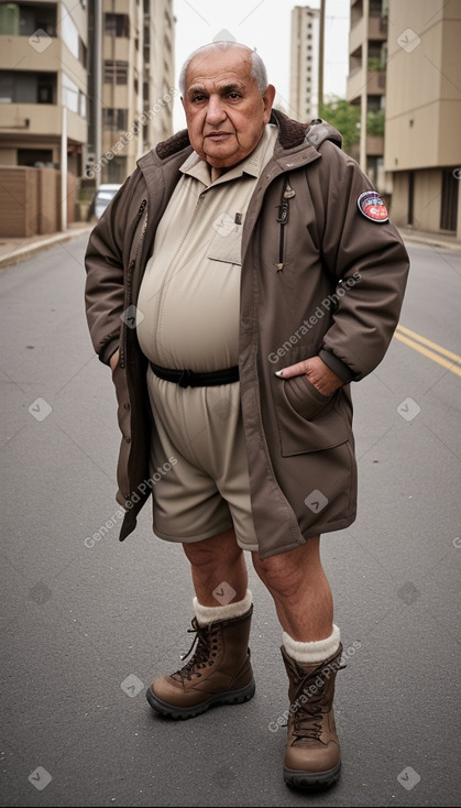 Lebanese elderly male with  brown hair