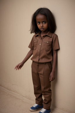 Somali child girl with  brown hair