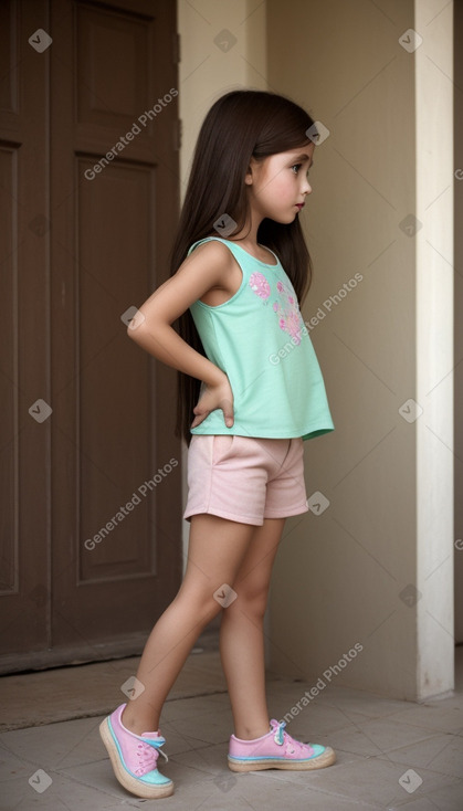 Uzbek child girl with  brown hair