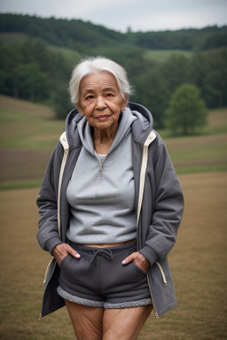 Elderly female with  gray hair