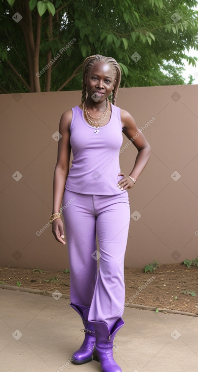 Ugandan 45 years female with  blonde hair