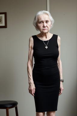 Russian elderly female with  black hair