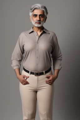 Pakistani adult non-binary with  gray hair