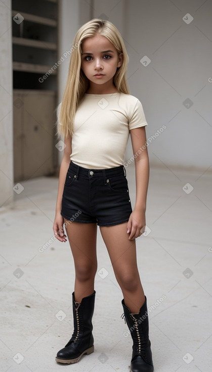 Libyan child girl with  blonde hair