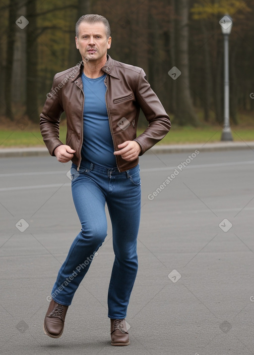 Lithuanian middle-aged male with  brown hair