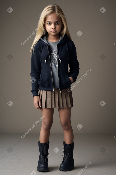 Indian child girl with  blonde hair