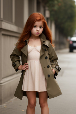 Colombian child girl with  ginger hair