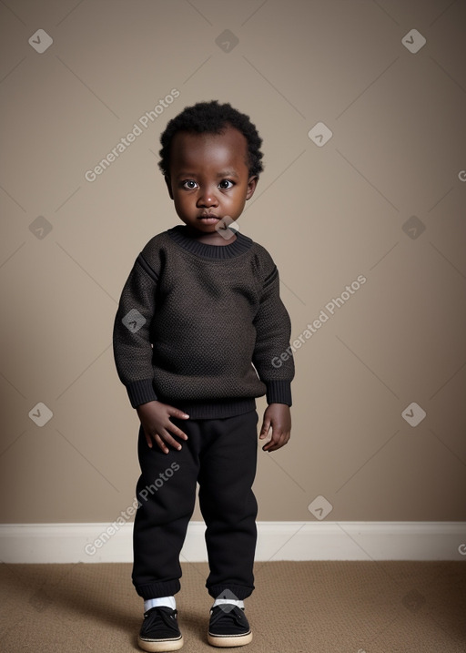 Ugandan infant boy with  black hair