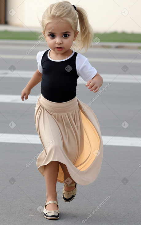 Arab infant girl with  blonde hair