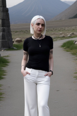 Turkish adult non-binary with  white hair