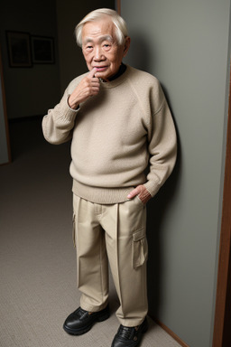 Chinese elderly male with  blonde hair