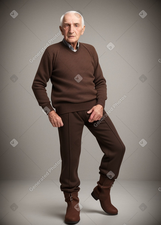 Albanian elderly male with  brown hair