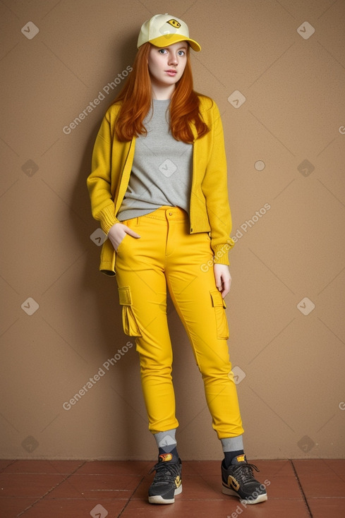 Paraguayan young adult female with  ginger hair