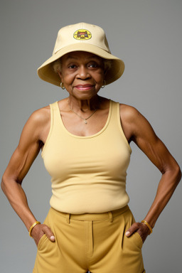 African american elderly female with  blonde hair