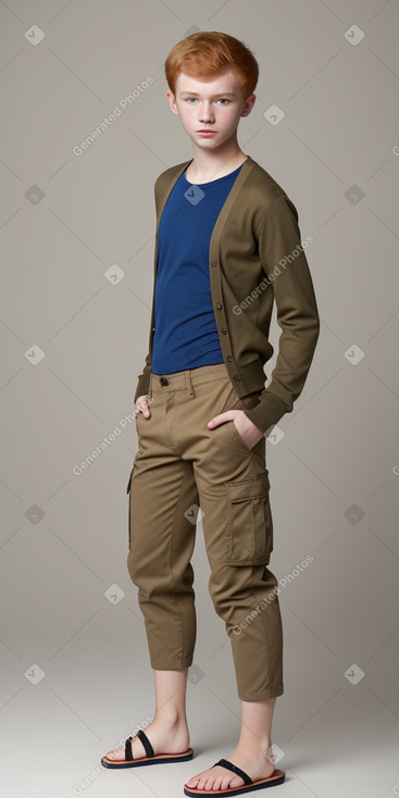 Slovenian teenager boy with  ginger hair