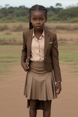 Zimbabwean child female with  brown hair