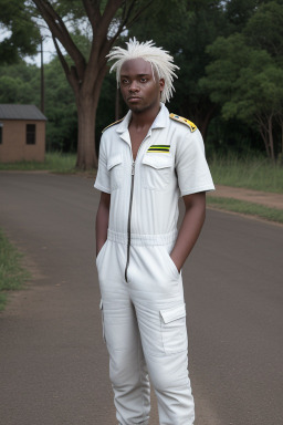 Zimbabwean adult male with  white hair