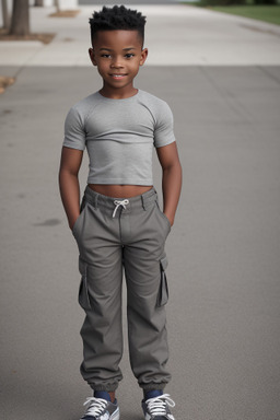 African american child boy with  gray hair