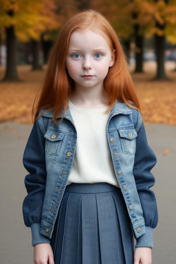 Polish child girl with  ginger hair