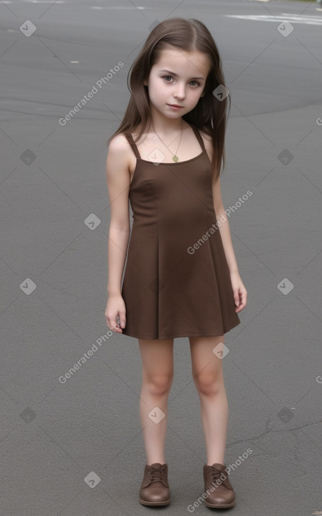 Bulgarian child girl with  brown hair