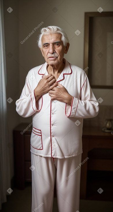 Algerian elderly male with  white hair