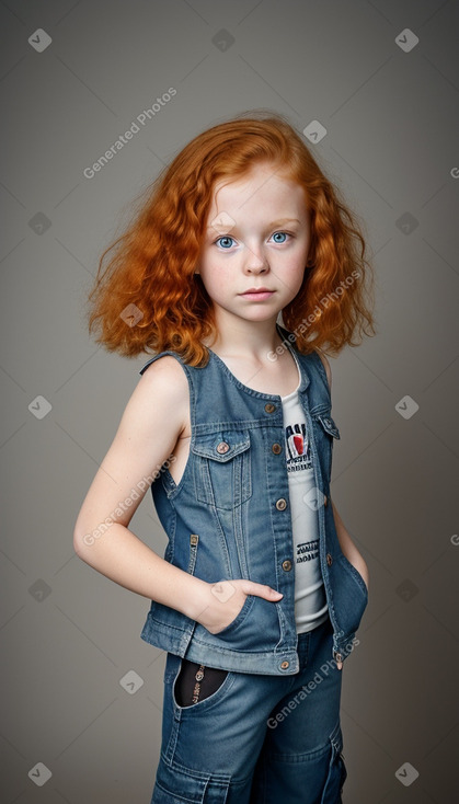 Danish child girl with  ginger hair