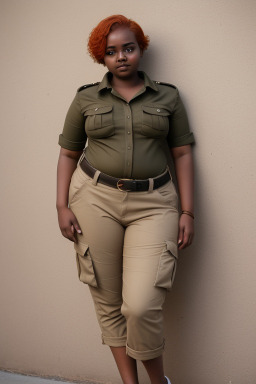 Sudanese young adult female with  ginger hair