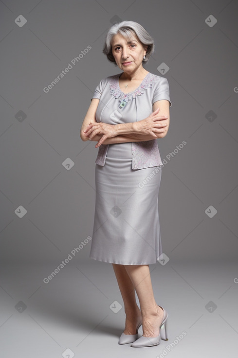 Turkish elderly female with  gray hair