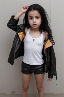 Algerian child girl with  black hair