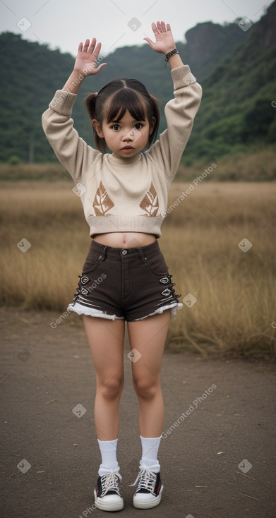 Thai infant girl with  brown hair