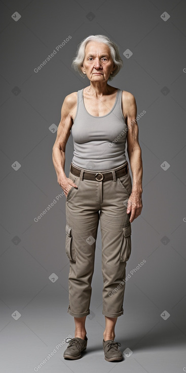 Hungarian elderly female with  gray hair