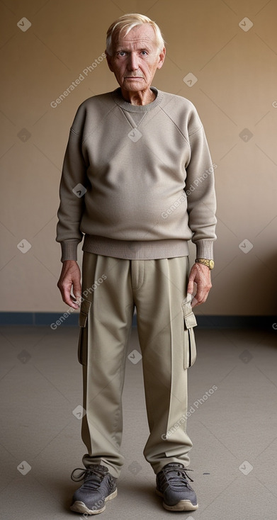 Malian elderly male with  blonde hair