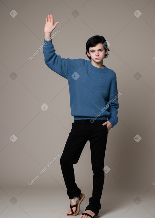 Croatian teenager boy with  black hair