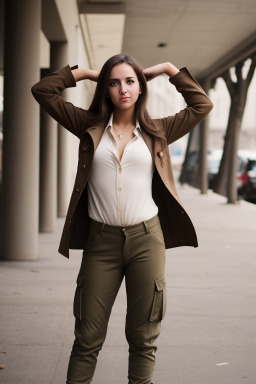 Venezuelan young adult female with  brown hair