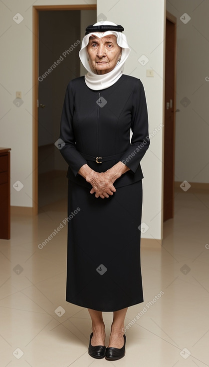 Emirati elderly female with  black hair