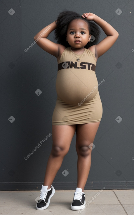 Nigerian infant girl with  brown hair