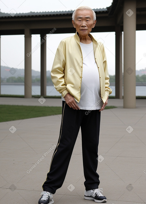 Chinese elderly male with  blonde hair