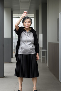 Taiwanese elderly female with  black hair