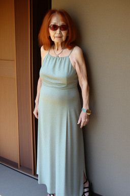 Japanese elderly female with  ginger hair
