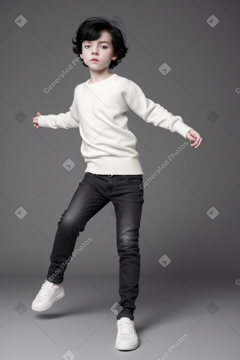 Child boy with  black hair