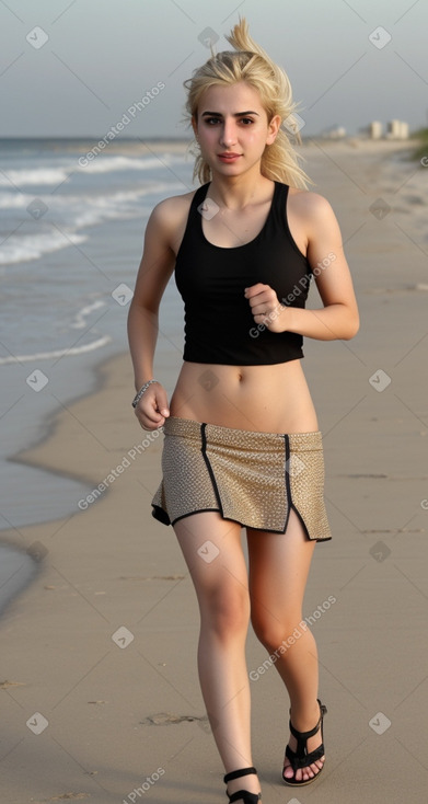 Iraqi young adult female with  blonde hair