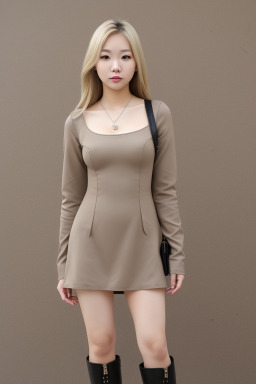 Korean adult female with  blonde hair