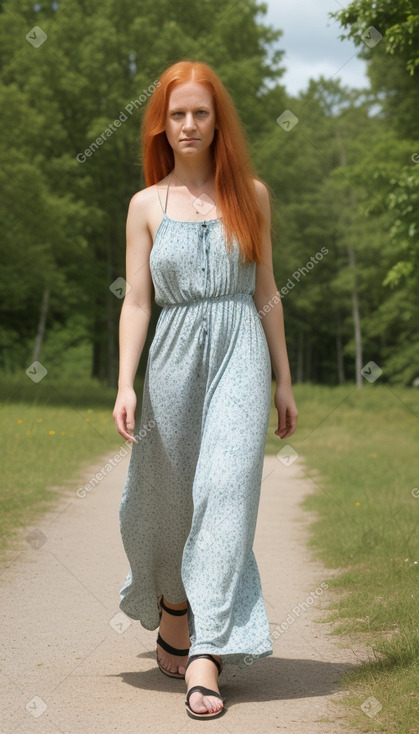 Swedish adult female with  ginger hair