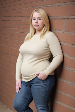 Caucasian adult female with  blonde hair